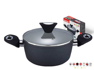 Bergner BG-6624; Cooking pot with white ceramic coating 24x11cm