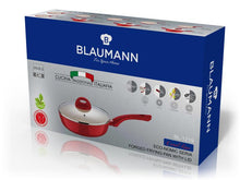 Blaumann BL-1219, Deep Frying Pan, Aluminum Pans, Ceramic Cookware Coating, Glass Lid, 24 cm