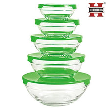 Herzberg HG-5007;Transparent glass bowls Set 10pcs