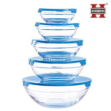 Herzberg HG-5007;Transparent glass bowls Set 10pcs