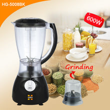 Herzberg HG-5008; Blender, Food Mixer, Smoothie Maker, Plastic Blender, 600W, 1.7L, 2 in 1