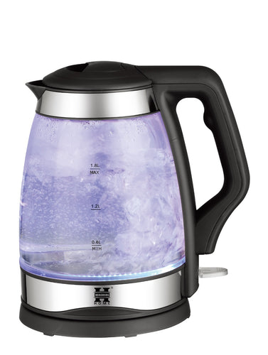 Herzberg HG-5044; Electric kettle with glass 1.8L