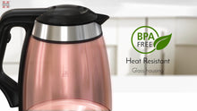 Herzberg HG-5044; Electric kettle with glass 1.8L