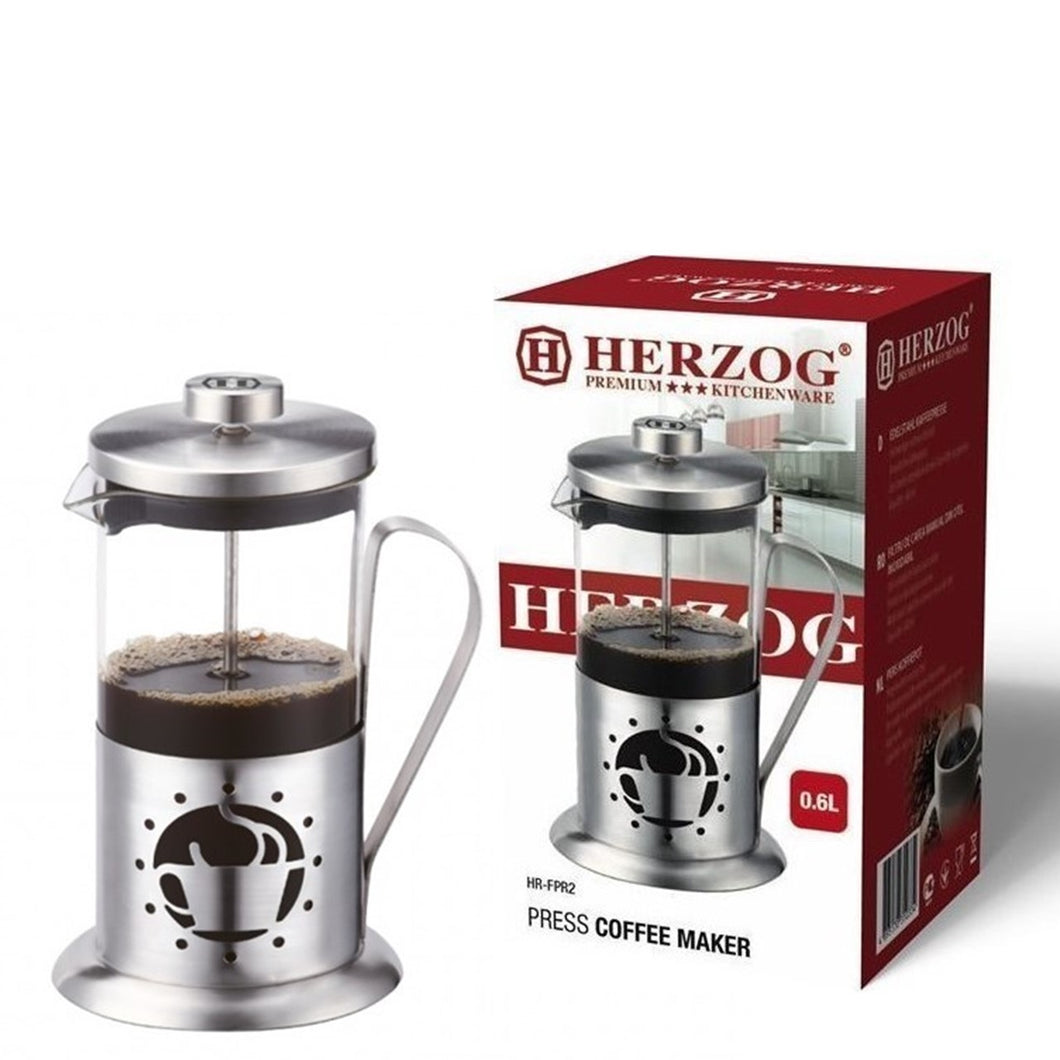 Herzog HR-FPR2; Stainless steel Press Coffee Machine 0.6L