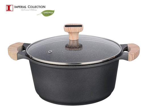 Imperial Collection IM-CAS28WM; Casserolle with marble cover 28cm / 6.2L