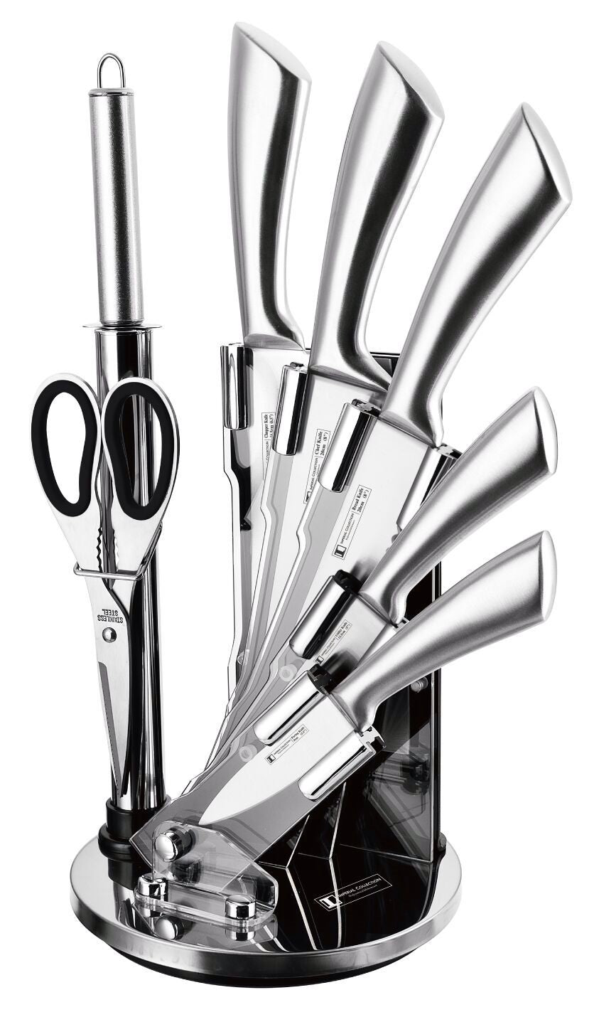 Imperial Collection IM-KST8; Knives, Kitchen Knife Set, Stainless Steel, 8pcs, Knife Block