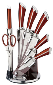 Imperial Collection IM-KST8; Knives, Kitchen Knife Set, Stainless Steel, 8pcs, Knife Block