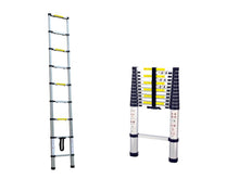 Herzberg HG-5260; 2m60 Aluminum Telescopic Ladder with Anti Slip Footing