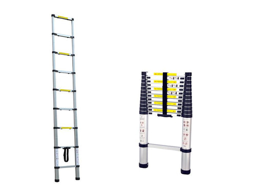Herzberg HG-5260; 2m60 Aluminum Telescopic Ladder with Anti Slip Footing
