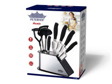 Peterhof PH-22382;  9 Pcs Knife Set with kitchen accesories , with Stand