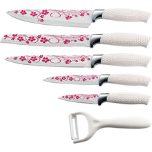 Royalty Line RL-F5W; Ensemble de 5 couteaux à revêtement céramique antiadhésif