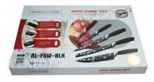 Royalty Line RL-F5W; Ensemble de 5 couteaux à revêtement céramique antiadhésif