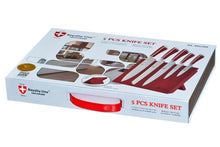 Royalty-Line RL-MG5R, Stainless Steel Knife Set with Magnetic Stand  5 Pcs