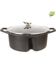 Royalty Line RL-NBS28M; Casserole, Non Stick Pan, Marble Coating, 2 Compartments, Round