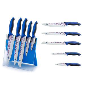 Cenocco CC-BLU5ST; Knife set 5 pcs with stand