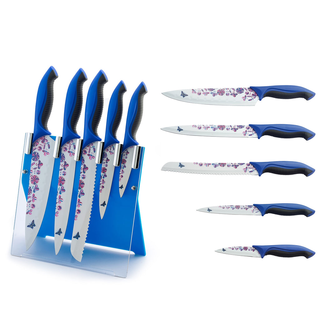 Cenocco CC-BLU5ST; Knife set 5 pcs with stand