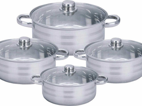 deKOCH PREMIUM DK-LC8S; 8pcs Stainless Steel Cookware Set