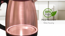 Herzberg HG-5054; Electric kettle with glass 1.7L