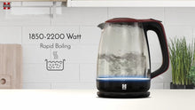Herzberg HG-5054; Electric kettle with glass 1.7L