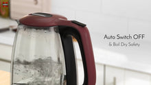 Herzberg HG-5054; Electric kettle with glass 1.7L