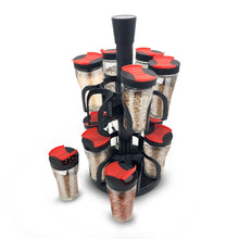 Herzberg HG-6004; Spice rack with 12 glass jars