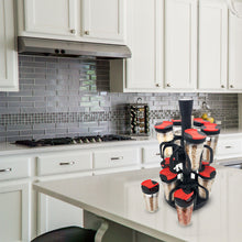 Herzberg HG-6004; Spice rack with 12 glass jars