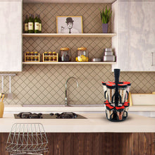 Herzberg HG-6004; Spice rack with 12 glass jars