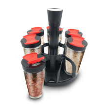 Herzberg HG-6005; Spice rack with 6 glass jars