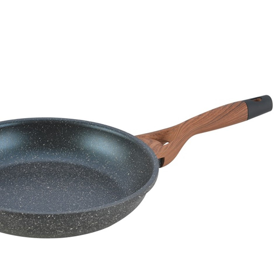 Herzberg HG-6030FP; Marble coating fry pan with soft touch handle 30cm