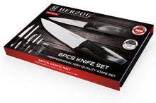 Herzorg HR-STN5-PC; Set of knives in ceramic coating 6pcs
