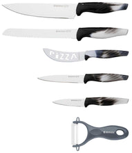 Herzorg HR-STN5-PC; Set of knives in ceramic coating 6pcs