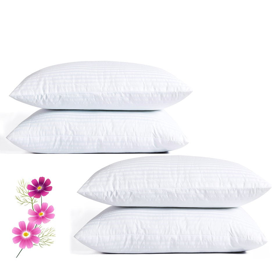 Herzberg HG-7048PP; High quality pillow, pack of four 4pcs