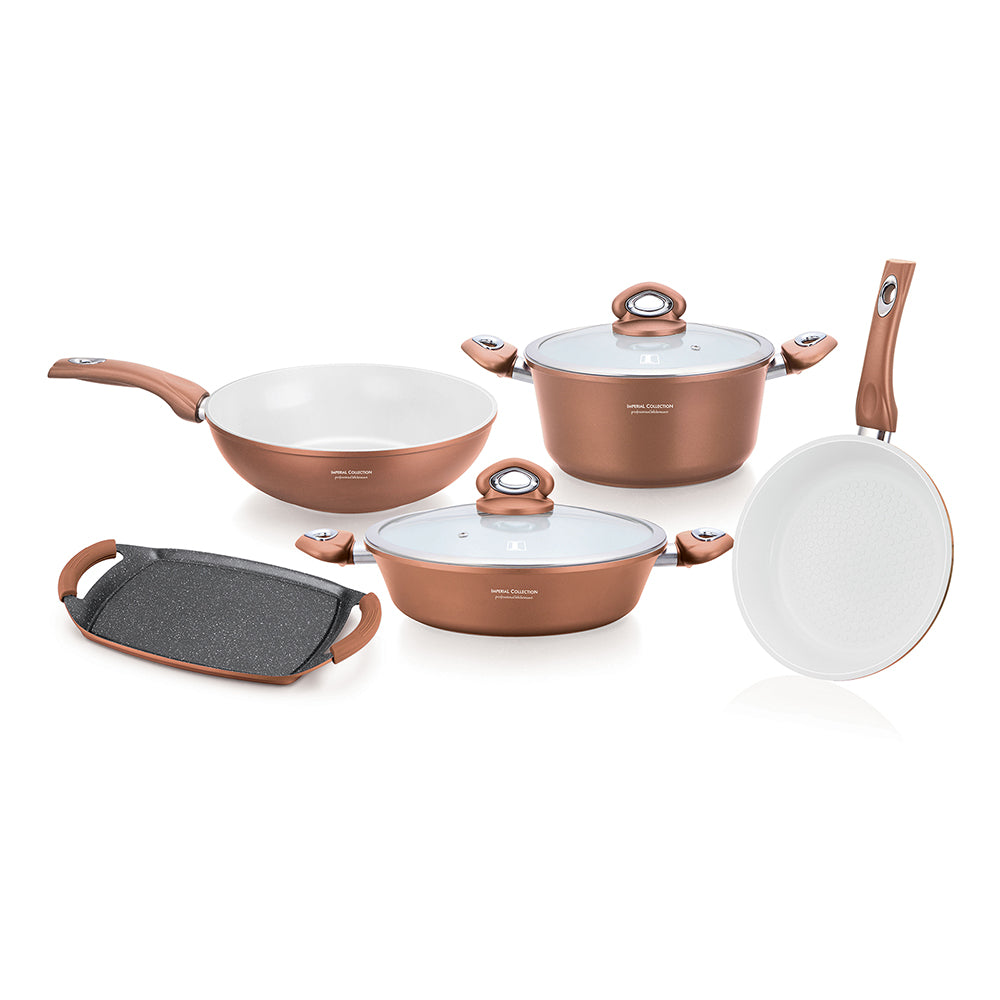 Imperial Collection IM-1009CR; Cookware Set with ceramic coating 9PCS