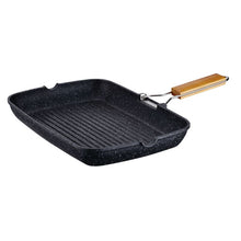 Peterhof PH-25321; Rectangular grilling pan with folding handle, Aluminum 34 cm